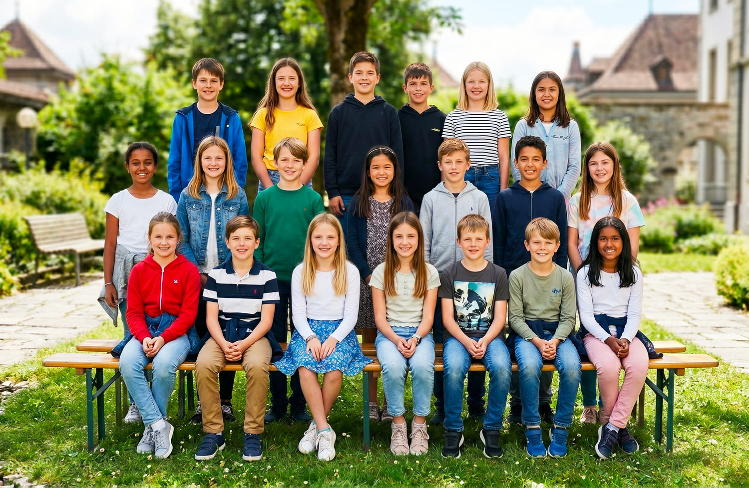 Photo de classe version sérieuse